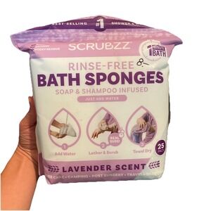 Disposable No Rinse Bathing Wipes - 25 Pack - All-in-1 Single Use Shower Wipes